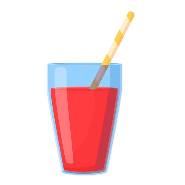 Vector summer party red drink icon cartoon of summer party red drink vector icon for web design isolated on white background