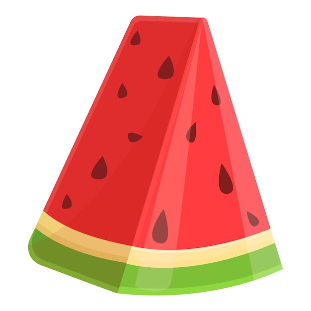 Vector summer party watermelon piece icon cartoon of summer party watermelon piece vector icon for web design isolated on white background