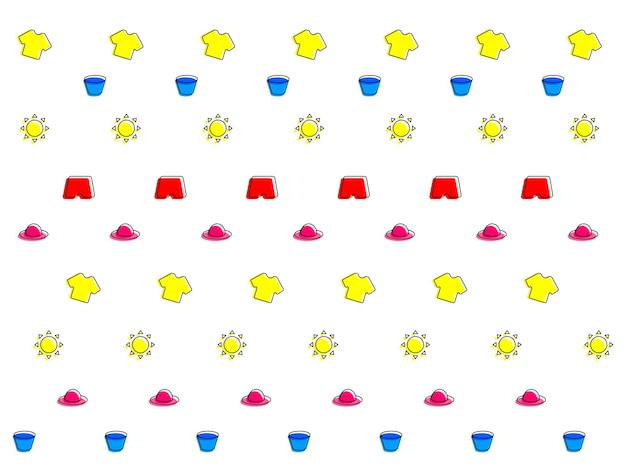 夏柄、爽やかで可愛い柄デザイン