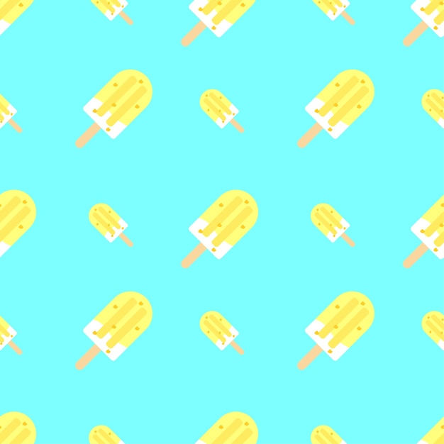 Vector summer pattern with ice cream