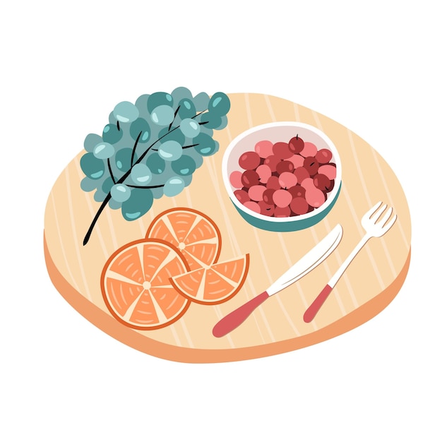 Vector summer picnic dessert retro handdrawn fruits