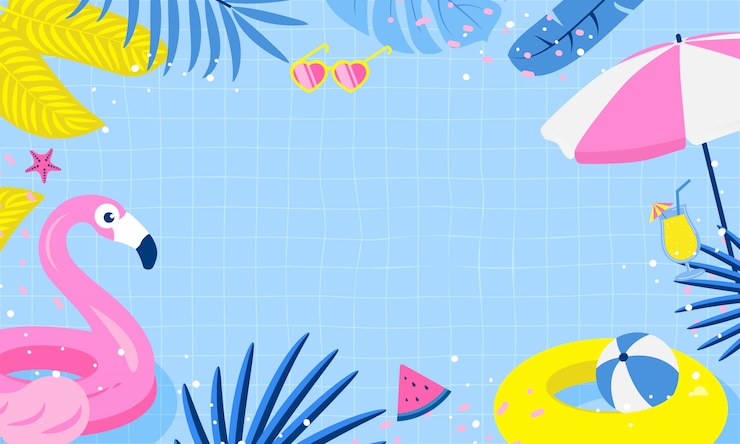 Vector 夏のプールパーティーの背景デザイン