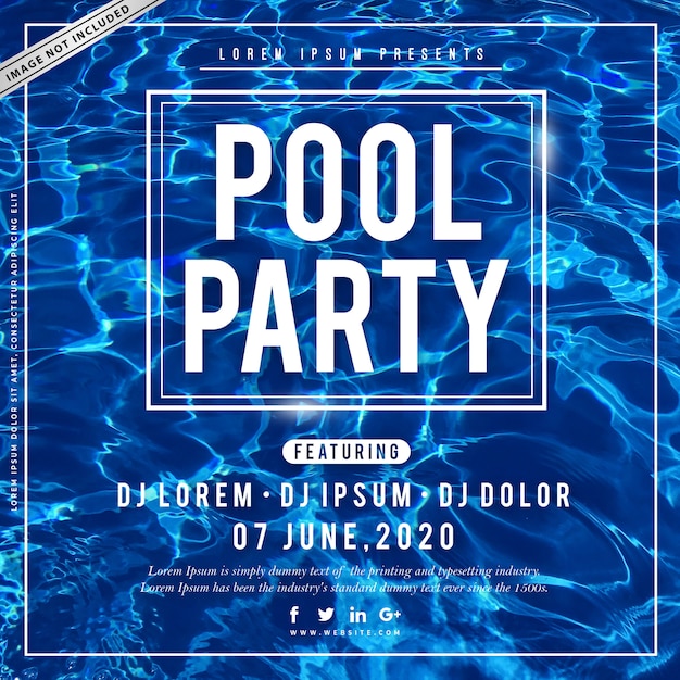 Vector summer pool party poster
