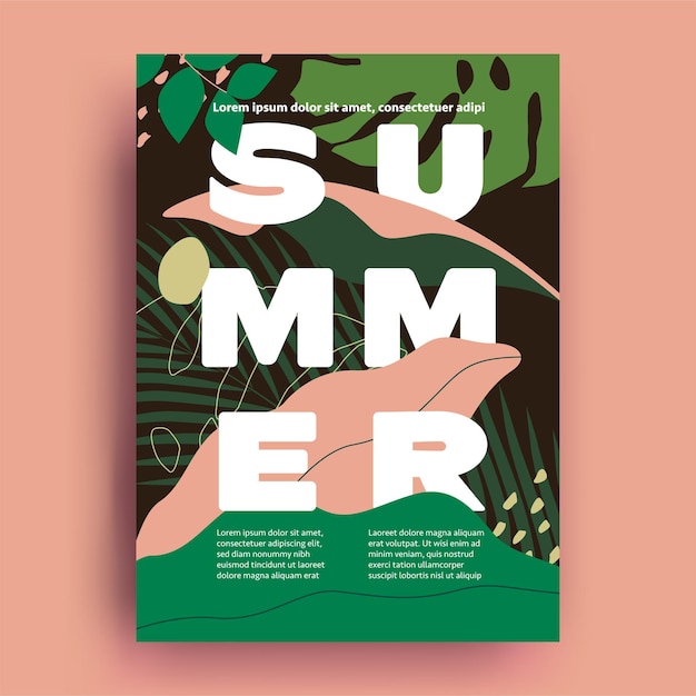 Vector summer poster or flyer template