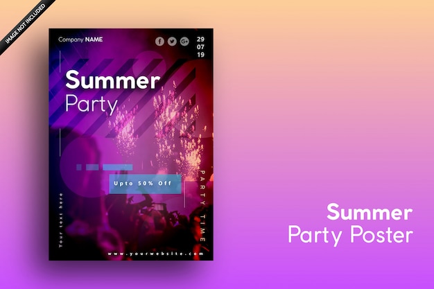 Summer Poster for Holidays, Party and Sale