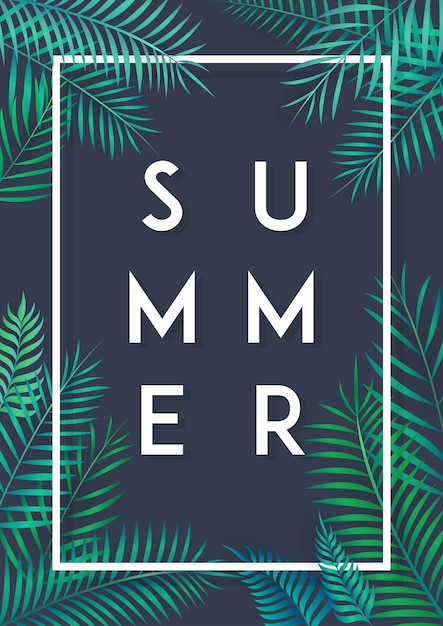 summer poster tropical