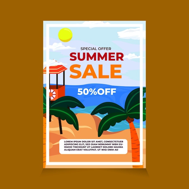 Summer promotion sale poster