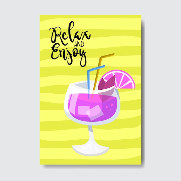 Vector summer relax cocktail badge