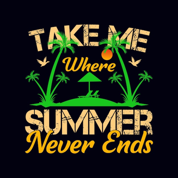 Summer retro vintage tshirt design