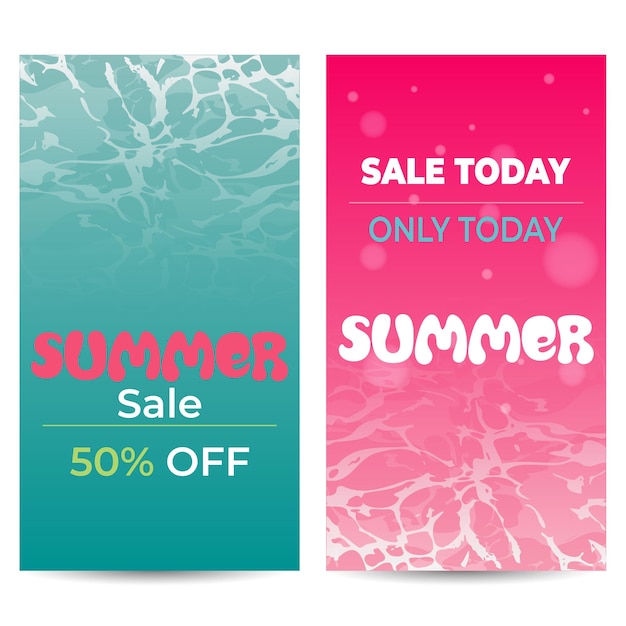 Summer sale 50 off only today Blue and pink sea set