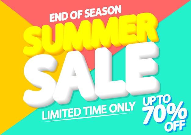 Summer Sale 70 off poster design template season deal