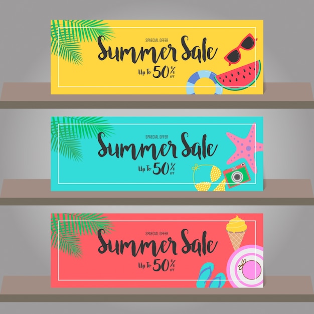 Summer sale background for template design