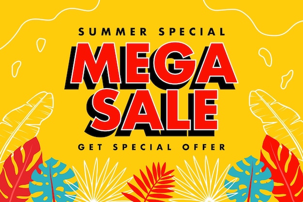 Summer sale banner background design