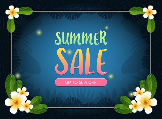 Summer sale banner background layout