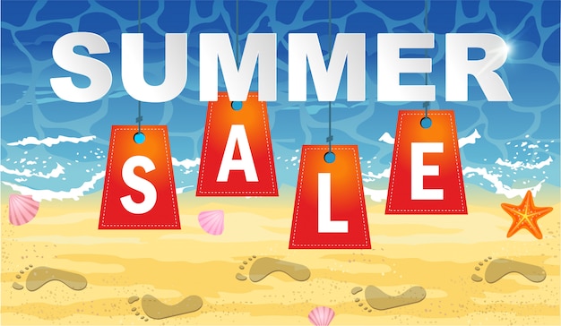 Modello di progettazione di banner summer sale per la promozione