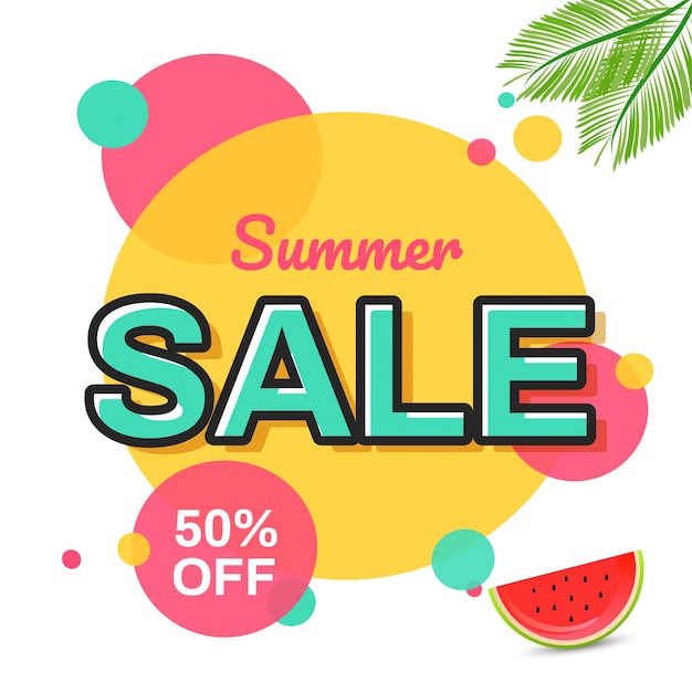 Vettore summer sale banner design.