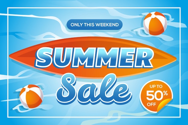 Summer sale banner discount offer