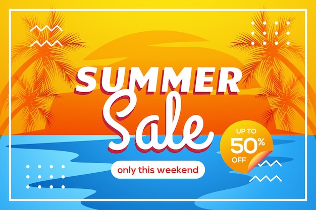 Summer sale banner end of season