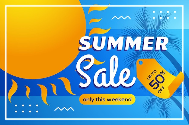 Summer sale banner end of season