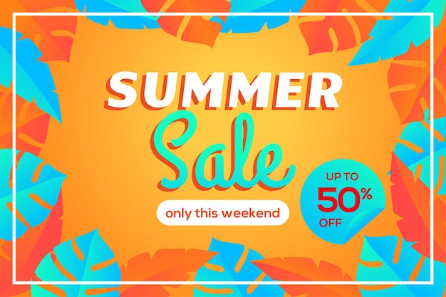 Summer sale banner end of season