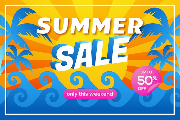 Summer sale banner end of season