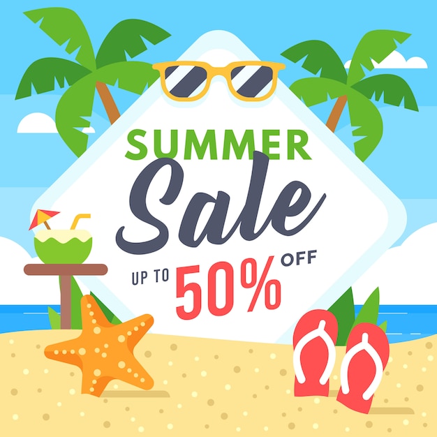 Summer Sale banner for Social Media Marketing