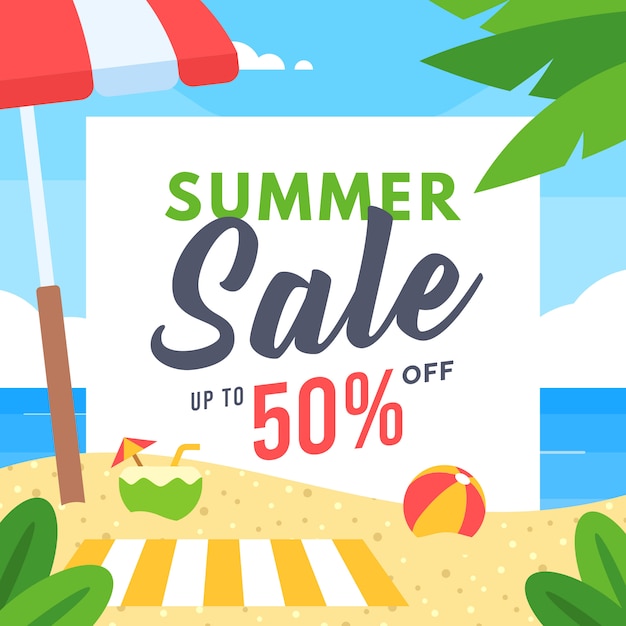 Summer Sale banner for Social Media Marketing