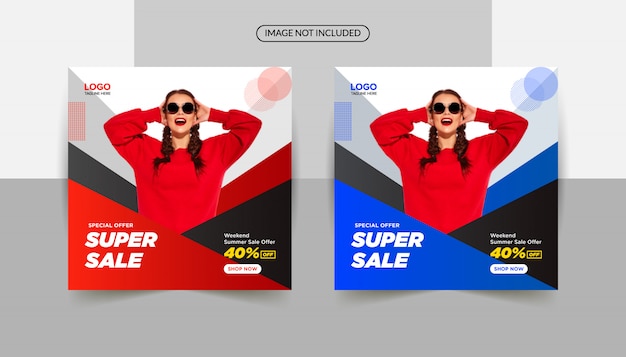 Summer sale banner template design