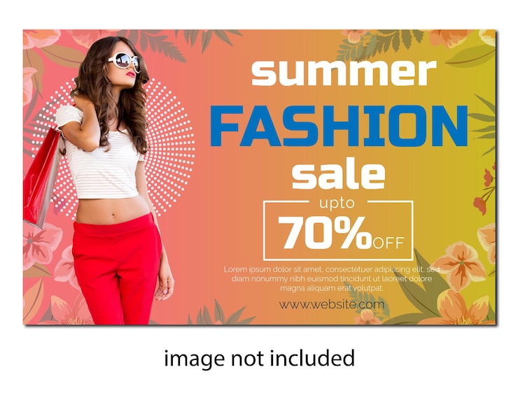 Vector summer sale banner template design