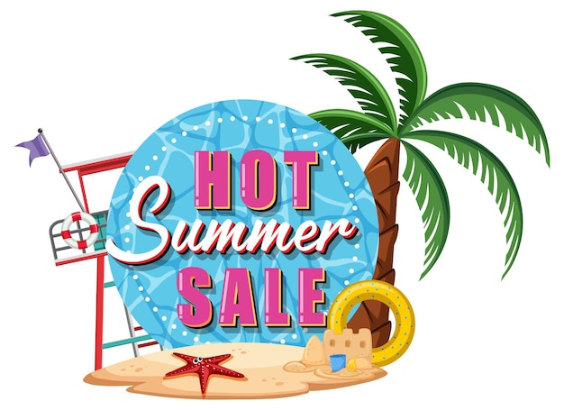 Vector summer sale banner template