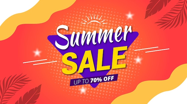 Summer sale banner template