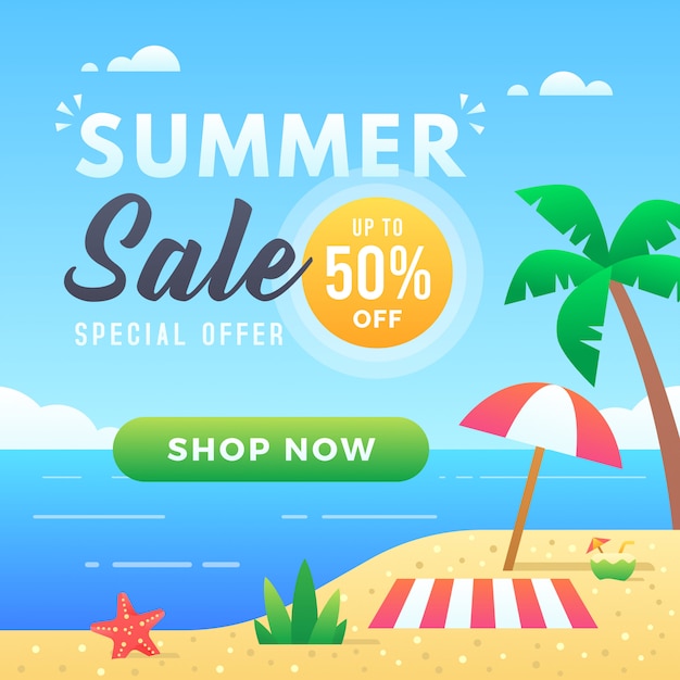 Summer Sale banner template