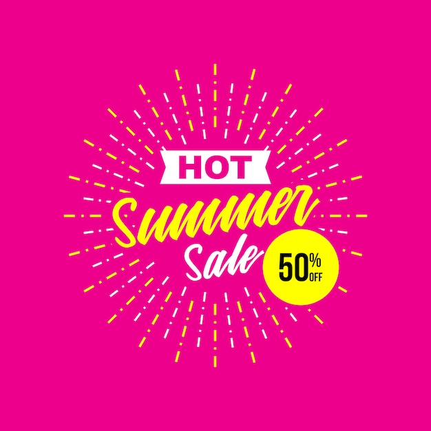 Summer sale banner template