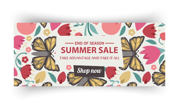 Summer sale banner template