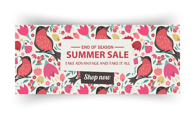 Summer sale banner template