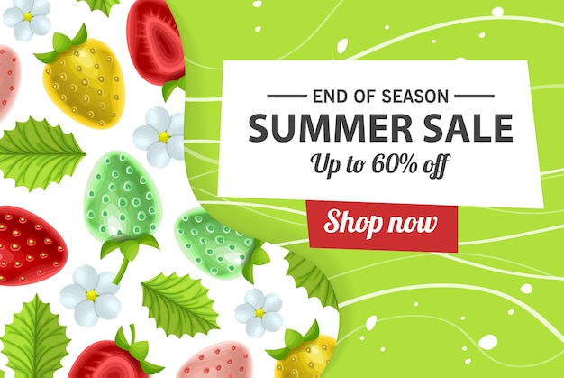 Vector summer sale banner template