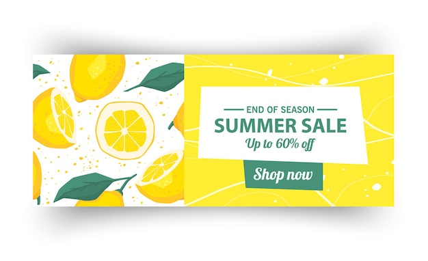 Vector summer sale banner template