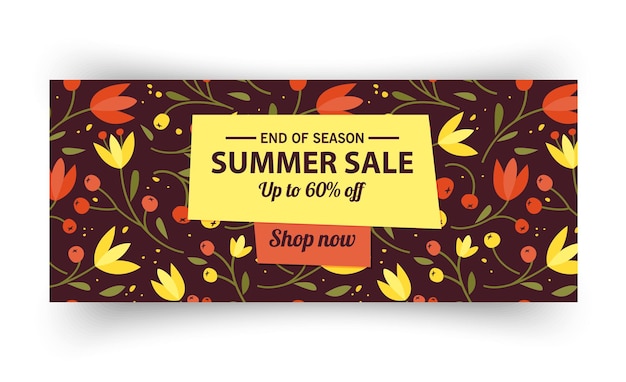 Summer sale banner template