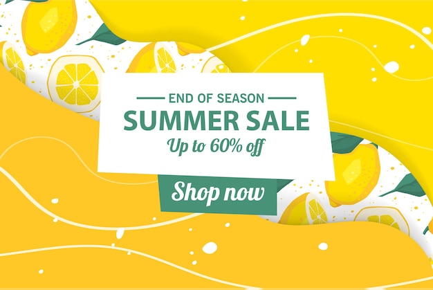 Summer sale banner template  