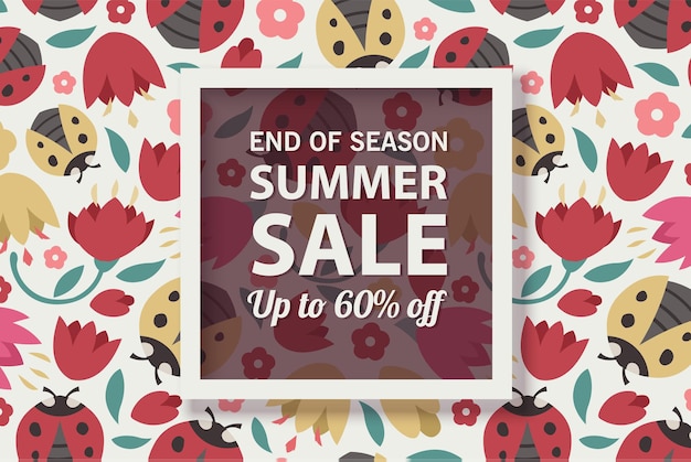 Summer sale banner template 