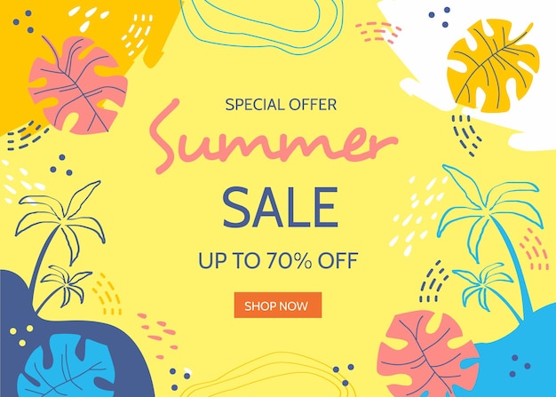 summer sale banner template