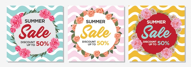 Summer sale banner template