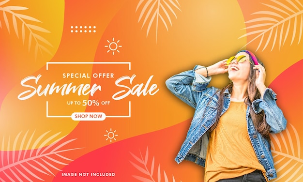 Summer sale banner template