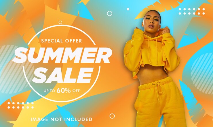 Vector summer sale banner template