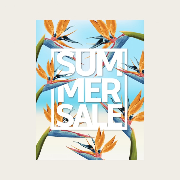 Vector summer sale banner.