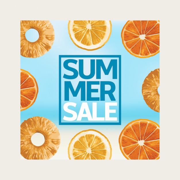 Vector summer sale banner.