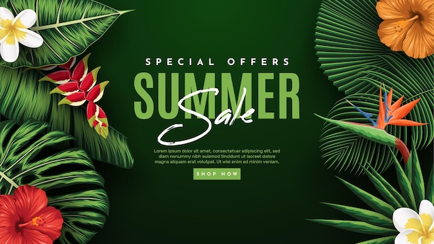 Vector summer sale banner