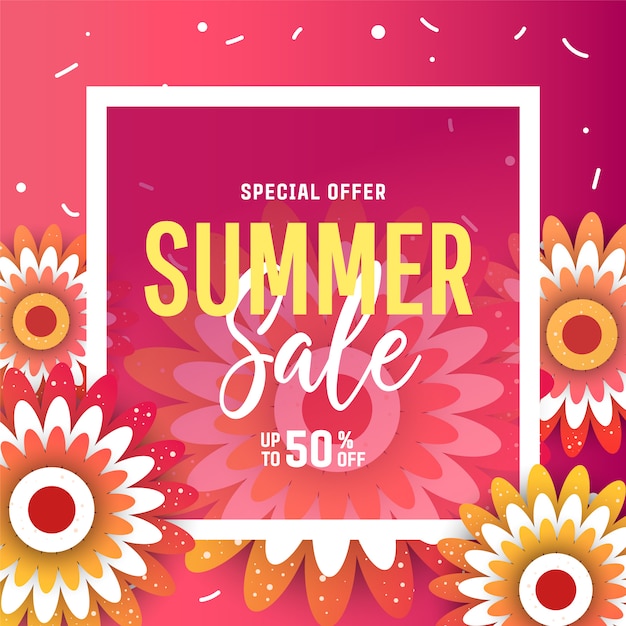 Vector summer sale banner