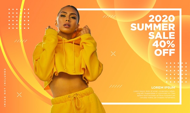 Vector summer sale banner