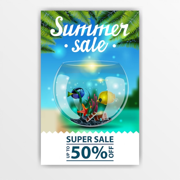 Vector summer sale banner